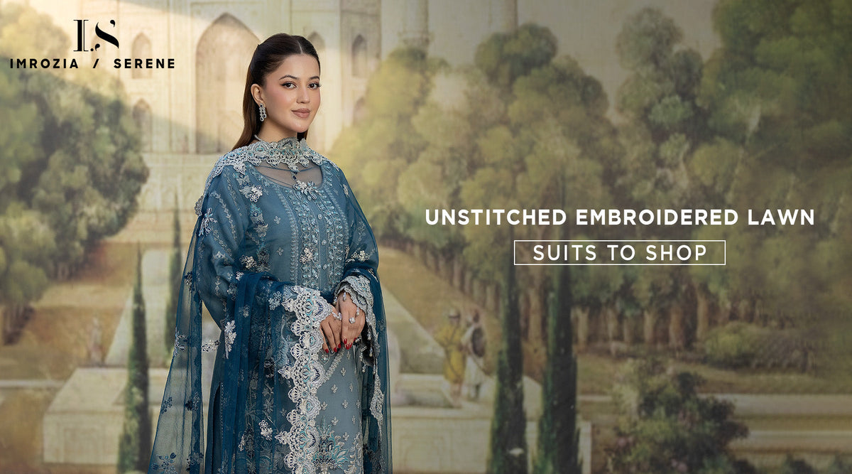 Unstitched Embroidered Lawn Suits to Shop